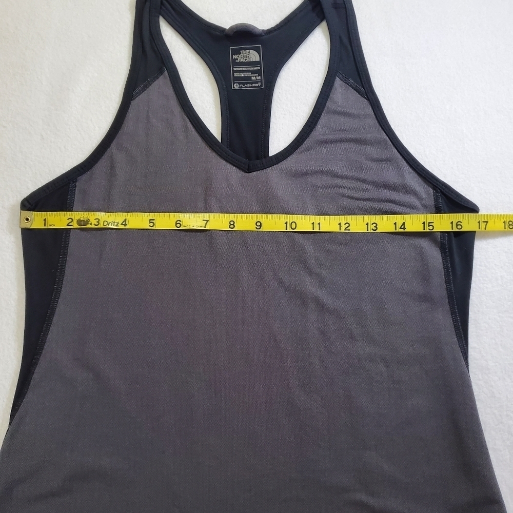 2010 * The North Face Flash Dry Racer Back Tank Gray Black Size M - Picture 9 of 10